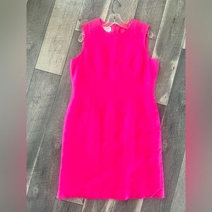 Barbie pink Talbots sheath dress in pink/ fuschia